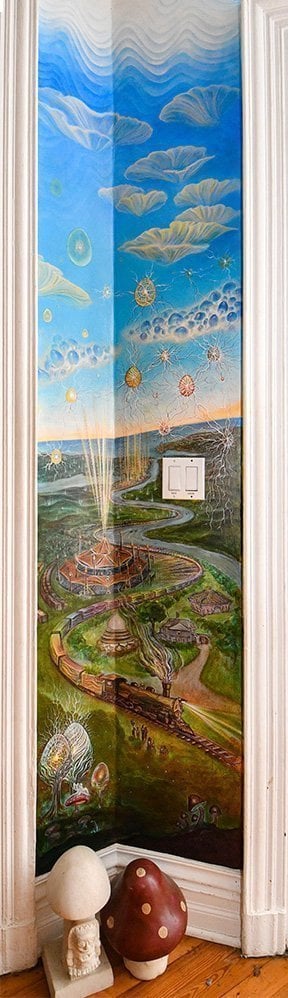 Mushroom Cafe mural by Amanda Sage